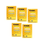 Vitron-C High Potency Iron Supplement with Vitamin C, Pack of 5 60 Count Each