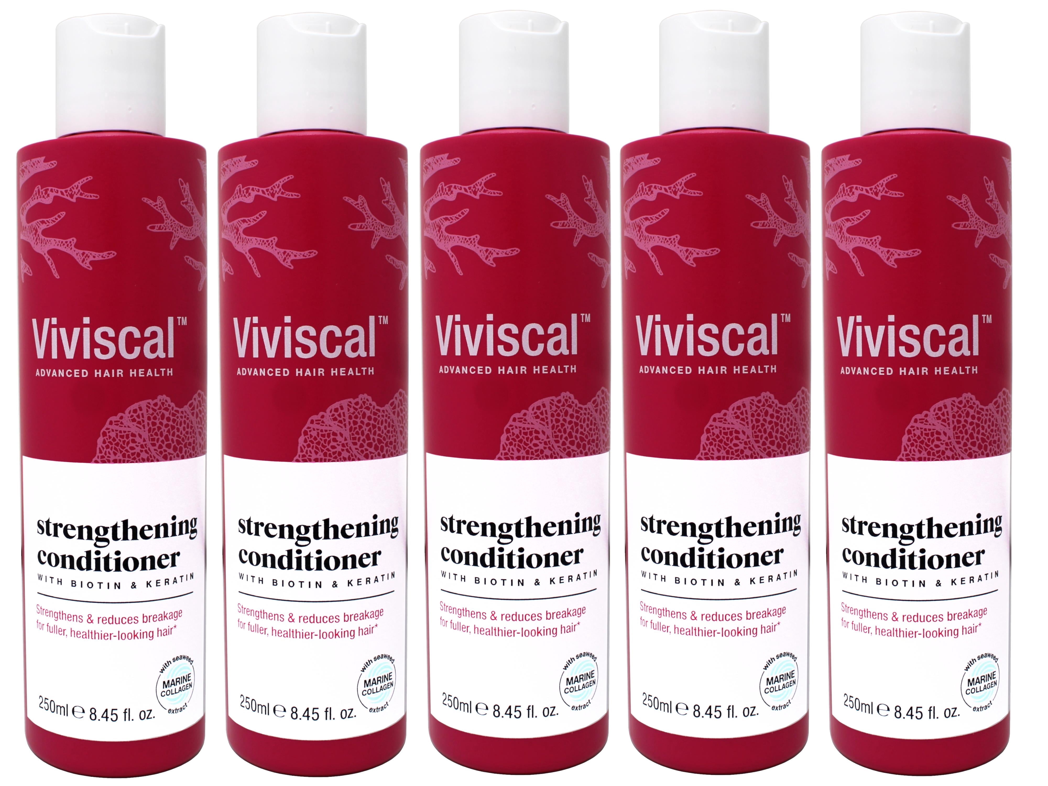 5 Pack - Viviscal Hair Strengthening Conditioner, 8.45 Fl Oz – Reduces Breakage & Strengthens Hair – With Biotin, Keratin & Marine Extracts – For Fuller, Healthier-Looking Hair