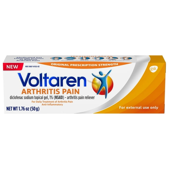 5 Pack Voltaren Arthritis Pain Topical Gel 1.76 Ounce