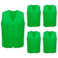 thumbnail image 1 of TOPTIE 5 Pack Volunteer Vest Waiter Bartender Work Uniform, Supermarket Clerk Workwear-Green-M, 1 of 7