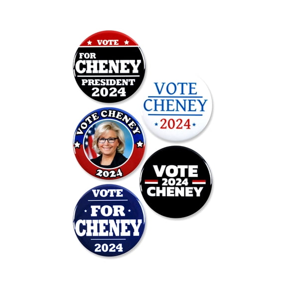 5 Pack - Vote Cheney 2024 Political Campaign Pinback Buttons - 2.25 Inch