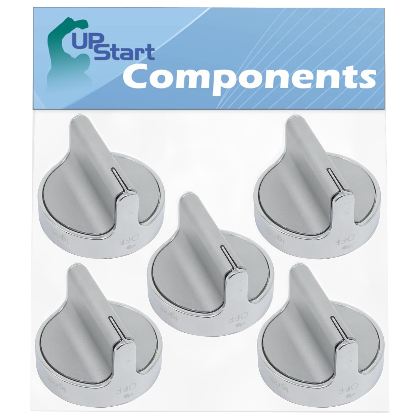 5 Pack W10594481 Range Knob Replacement for Whirlpool W10594481, Whirlpool Wcg97us0ds00, Whirlpool Wcg97us6ds00, Whirlpool Wpw10594481, Part Number Ap6023301, Part Number Ps11756643