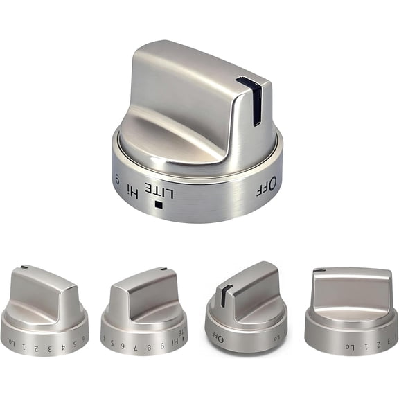 5-Pack WB03X24818 Stove Knob for GE Gas Range, Reinforced D-Shape, Compatible with JGB6/JGB7/JGB8/JGBS Series, Replaces AP5989029/PS11729081