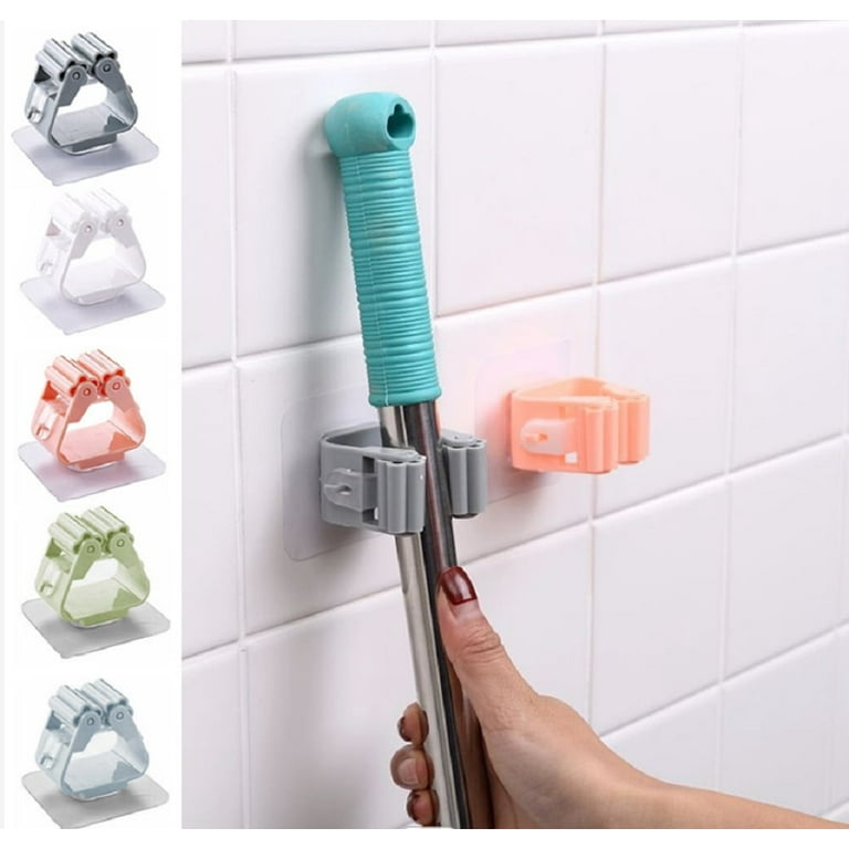 Self Adhesive Reusable Broom Mop Hangers Tools Hooks Set Home Wall Organization Self Adhesive Reusable Broom Mop Hangers Tools Hooks Set Home Wall Organization