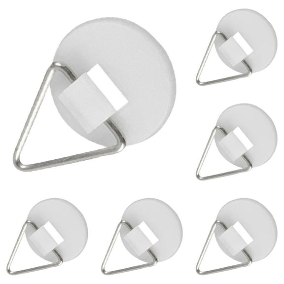 5-Pack Wall Plate Hangers, Strong Adhesion Picture Hanging Hooks for Plates, Photos, and Artwork, Vertical Holders for 0.87-1.26 Inch Thick Items, Transparent Decor Supplies (Max Load 24.69oz)