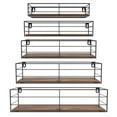 thumbnail image 1 of 5 Pack Wall Shelves, Black Iron Floating Wall Shelf for Bedroom Bathroom Office Home Decor, 1 of 7