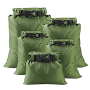 5 Pack Waterproof Dry Sacks, Lightweight Outdoor Dry Bags Ultimate Dry Bags for Rafting Boating Camping 1.5L, 2.5L, 3.5L, 4.5L, 6L