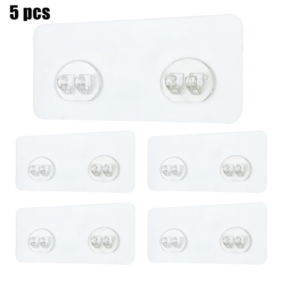 5-Pack Waterproof Transparent Wall Shelf Stickers for Bathroom and Kitchen
