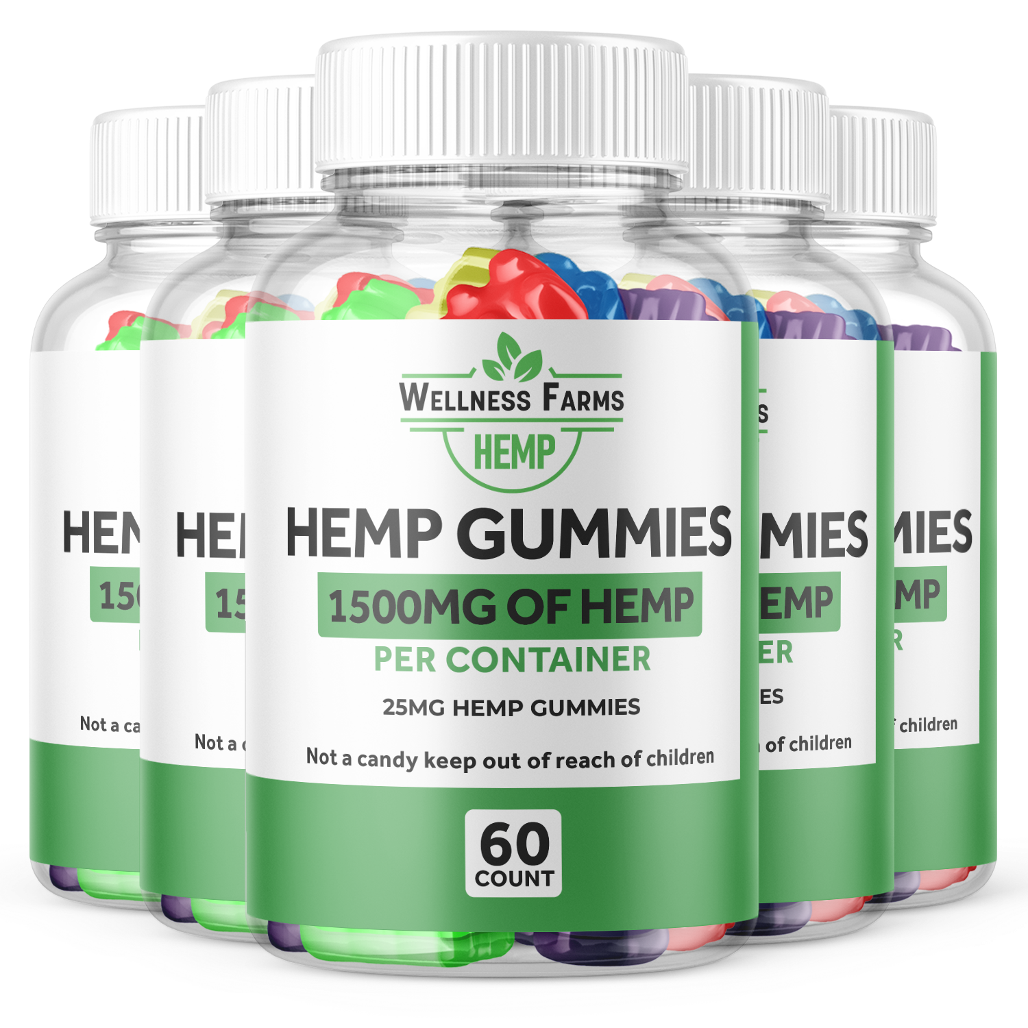 (5 Pack) Wellness Farms Gummies 300 Gummies