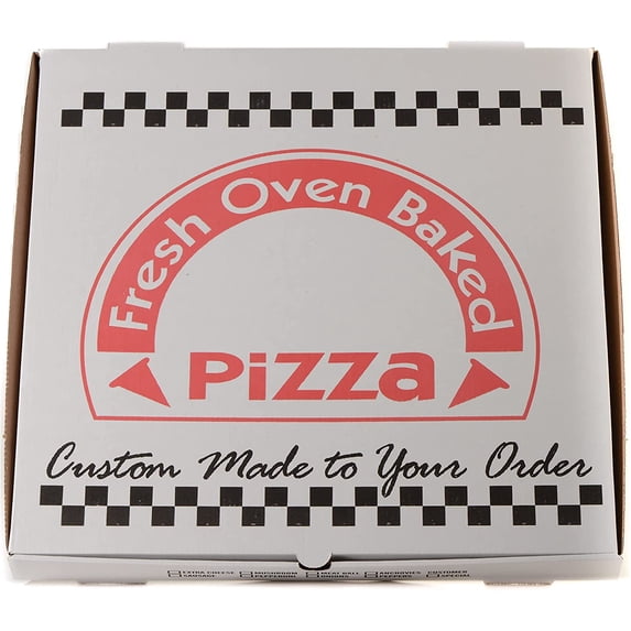 EcoQuality 18 x 18 Inch White Corrugated Cardboard Pizza Boxes, Clay Coated, 5 Pack