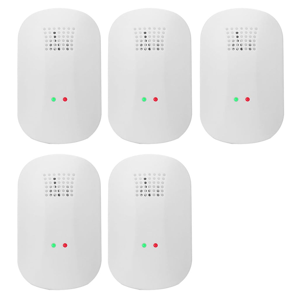 5 Pack White Plastic Air Purifier for Home Office Kitchen Bedroom Large Room, Eliminates Odors Allergies Pollutants, Auto Mode, 10x6x3 cm, Plug in Freshens Air Instantly, Low Maintenance