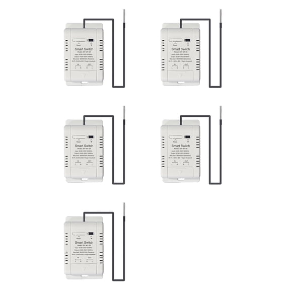 5-Pack WiFi Temperature Switch with 1M Sensor, 20A Thermostat, Voice Control for &