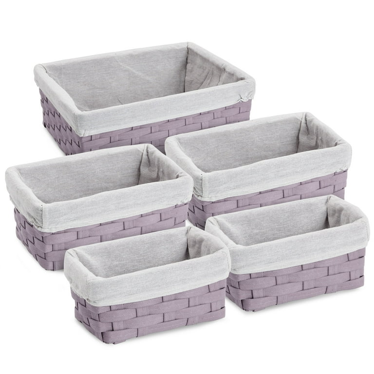 2 Pack Toilet Tank Baskets Bathroom Baskets for Organizing, HBlife Toilet Paper Storage Basket, Wicker Baskets for Storage Decorative Baskets Set for