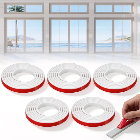 5 Rolls Window Grid Kit, 32.8ft Total Window Grille Inserts, Self-Adhesive Peel and Stick Molding Trim for Windows and Doors