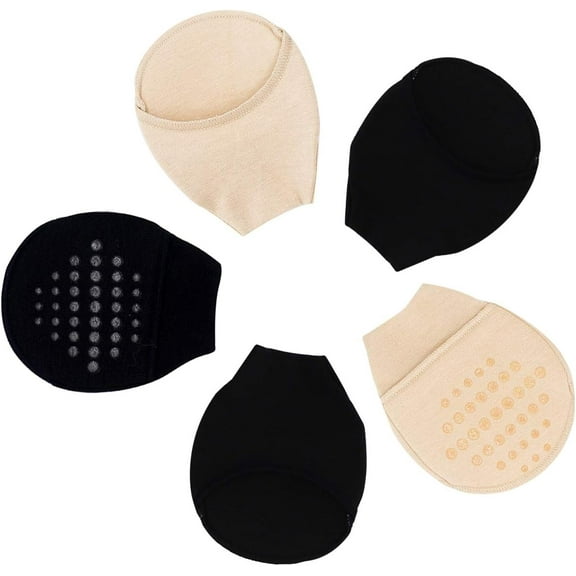 5 Pack Women Non Slip Toe Topper Socks No Show Liner Socks Half