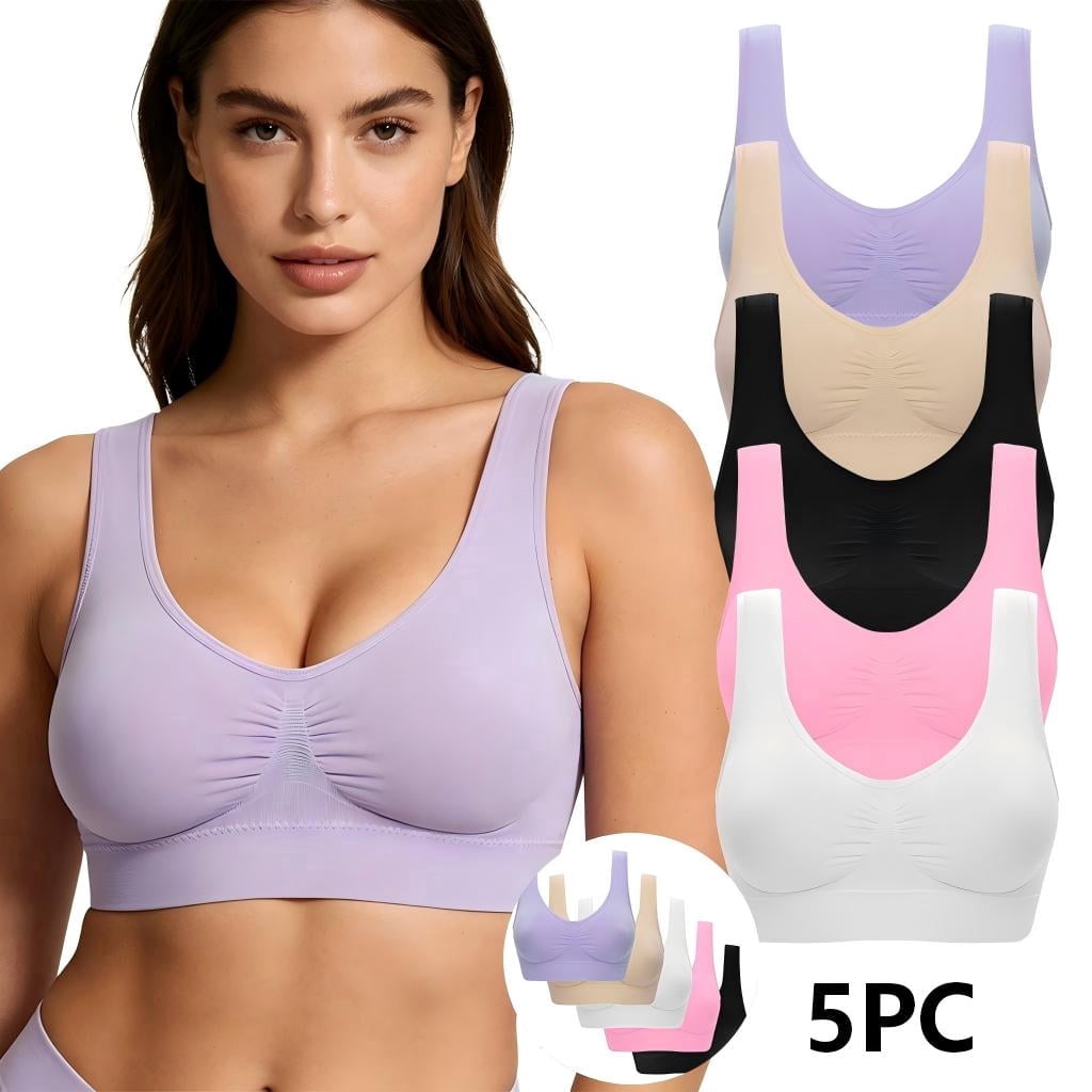 Polyester Bra Qolati, Women Wireless Bras, 6XL, Beige, Polyester - Walmart.com