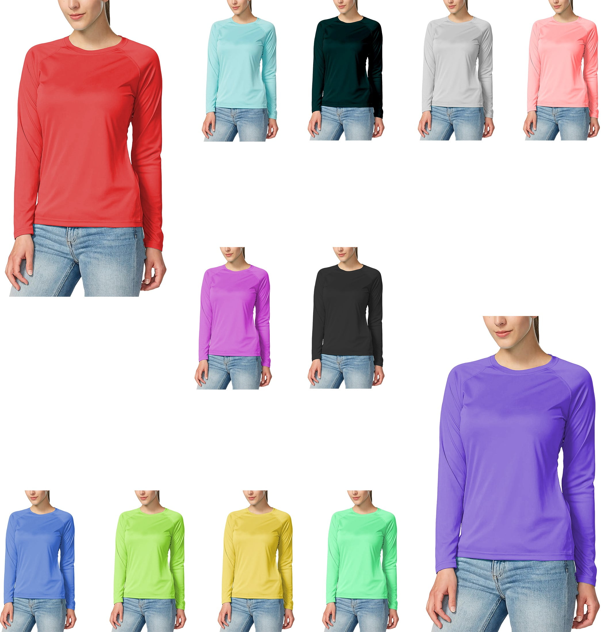 Ladies dri fit long sleeve shirts hot sale