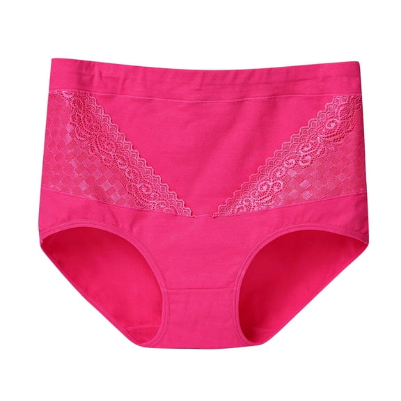 5-Pack Women's High Waist Briefs Comfortable Cotton Underwear Panties for Daily Wear