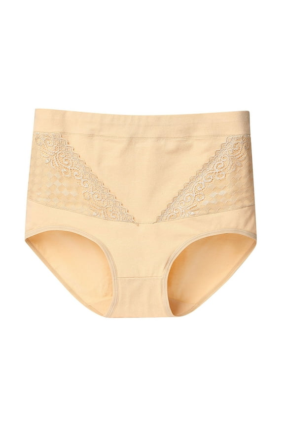 5-Pack Women's High Waist Briefs Comfortable Cotton Underwear Panties for Daily Wear