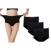 5-Pack Womens High Waist Tummy Control Panties Cotton Underwear No Muffin Top 5-Pack Light Color
