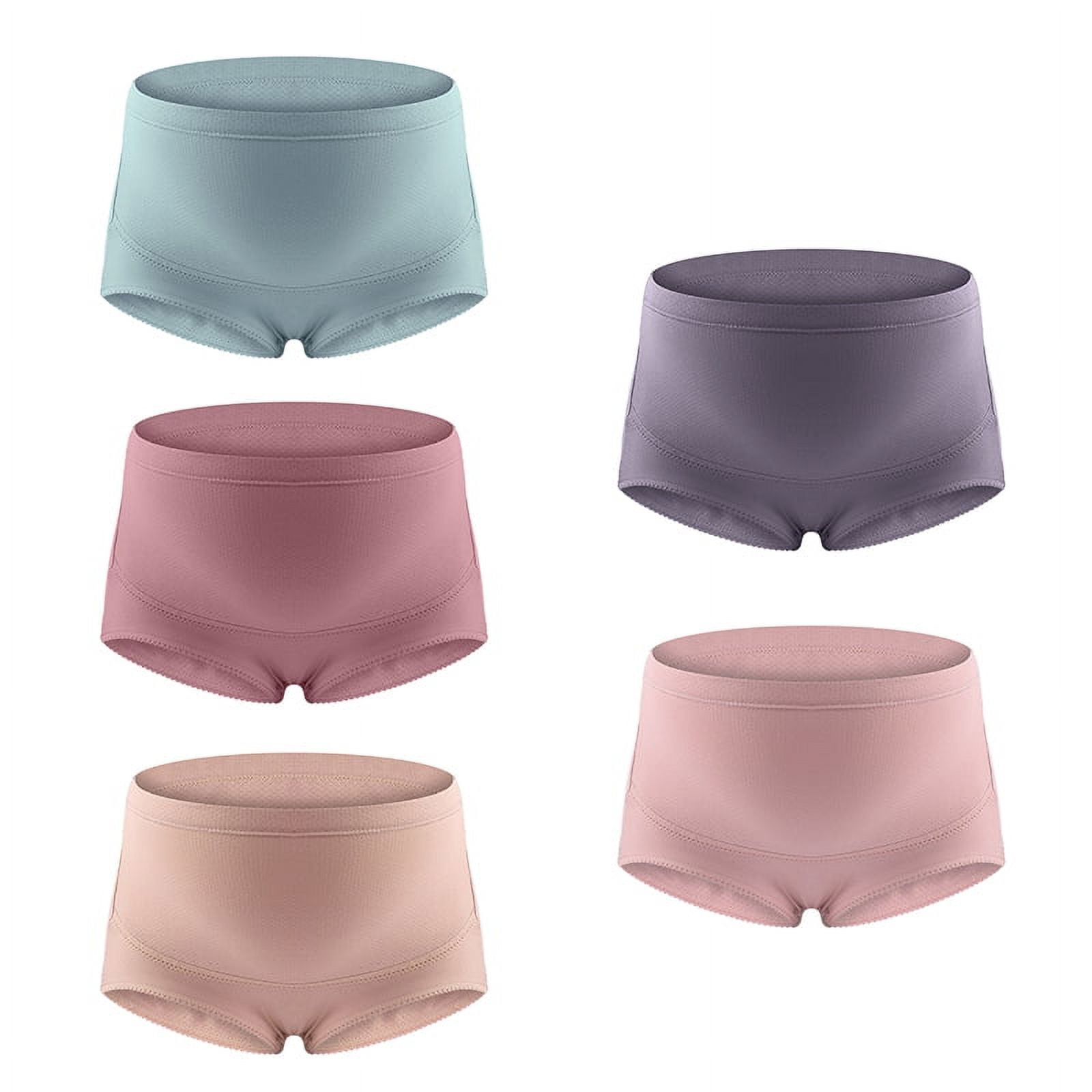 5 Pack Women's Maternity High Waist Underwear Pregnancy Seamless Soft ...