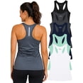 thumbnail image 1 of 5-Pack Women's Moisture Wicking Performance Racerback Tank Top (Sizes, S to 3XL), 1 of 7