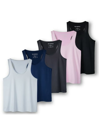 Emprella Tank Tops for Women 3 Pack Assorted Ribbed Racerback Tanks