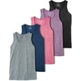thumbnail image 1 of 5-Pack Women's Racerback Tank Top Dry-Fit Athletic Performance Yoga Activewear, 1 of 7