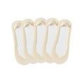 thumbnail image 1 of 5-Pack Women's Sheer Liner Socks Solid Color Invisible No-Show Low Cut Socks for High Heels Dress Shoes Summer Flats and Formal Wear, 1 of 4