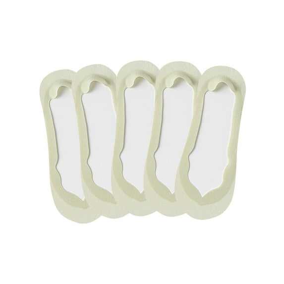 5-Pack Women's Sheer Liner Socks Solid Color Invisible No-Show Low Cut Socks for High Heels Dress Shoes Summer Flats and Formal Wear