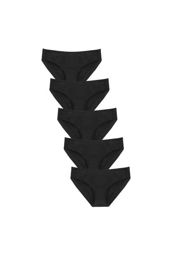 5 Pack Womens Cotton Underwear,Comfort Stretch Breathable Bikini Panties Hipster Low Rise Briefs