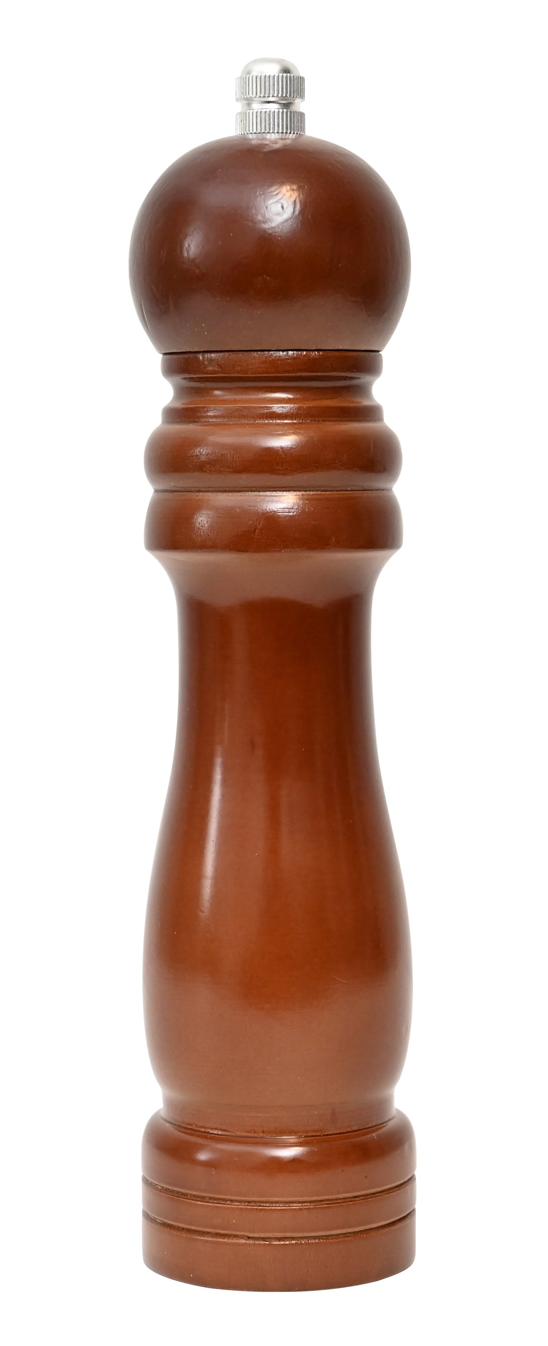 [5 Pack] Wooden Pepper Mill or Salt Mill Adjustable Coarseness Wooden Peppermill Ceramic Grinding Mechanism Refillable Wood Pepper Grinder for your Kitchen and Cooking (8 inch)