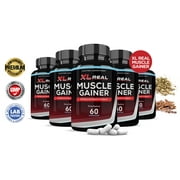 5 Pack XL Real Muscle Gainer Men s Health Supplement 1484mg 300 Capsules