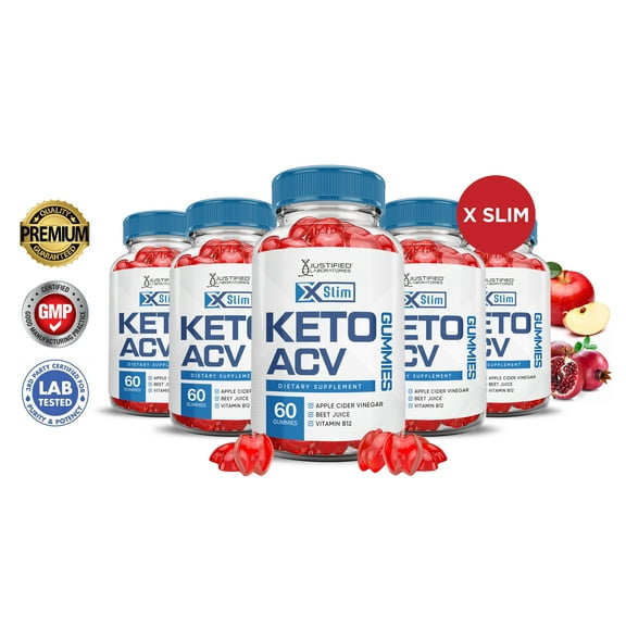(5 Pack) Xslim Keto ACV Gummies 1000MG Dietary Supplement 300 Gummys