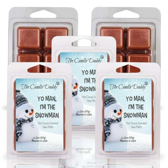 5 Pack - Yo Man, I'm the Snowman - Winter Hot Cocoa Scented Wax Melt - 2 Ounces x 5 Packs = 10 Ounces
