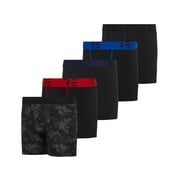 5 Pack: Youth Boys' Compression Shorts - Performance Boxer Briefs Athletic Spandex Underwear(4-20)