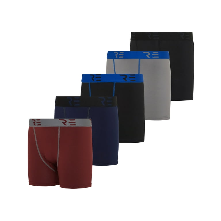 5 Pack: Youth Boys' Compression Shorts - Performance Boxer Briefs