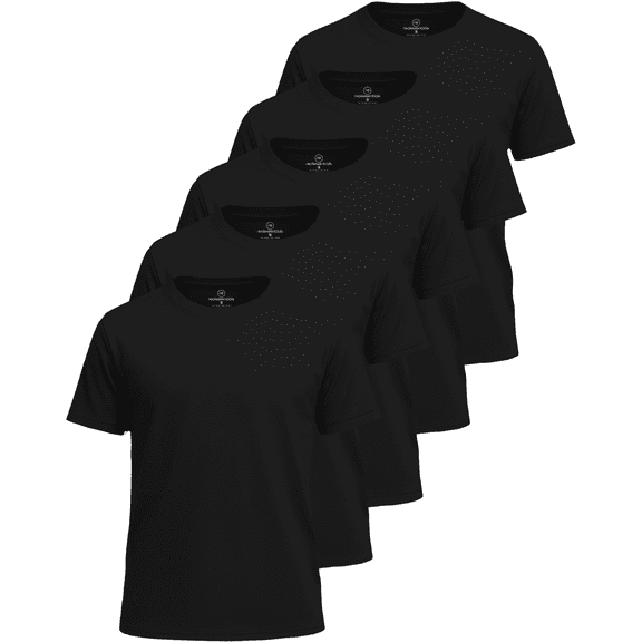 Real Essentials 5 Pack: Boys' Mesh Short Sleeve Athletic T-Shirt - Youth Kids Teens Active Basketball Tops (4-18 Years)