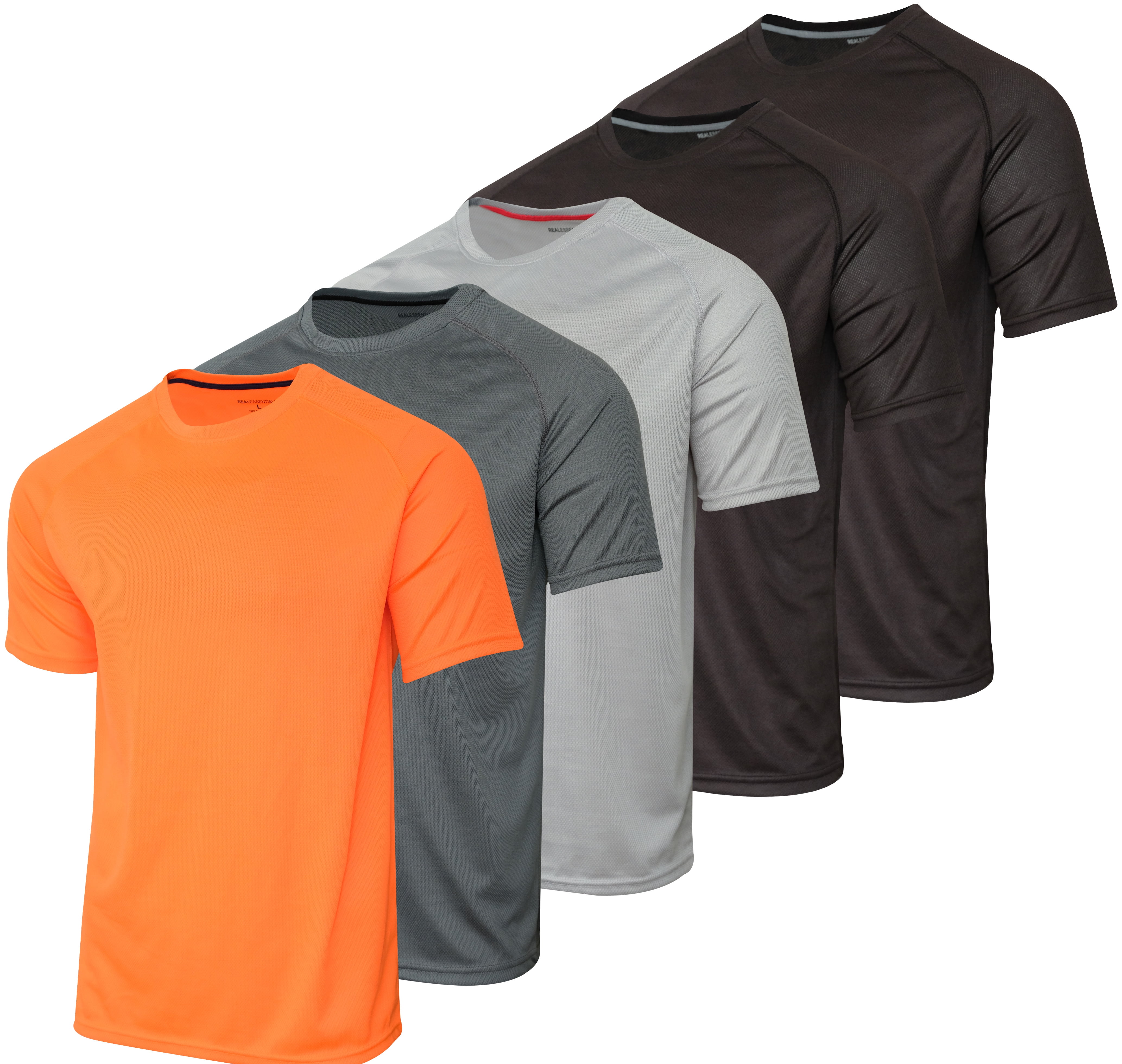  5 Pack Boys Athletic Shirts, Youth Activewear Dry Fit