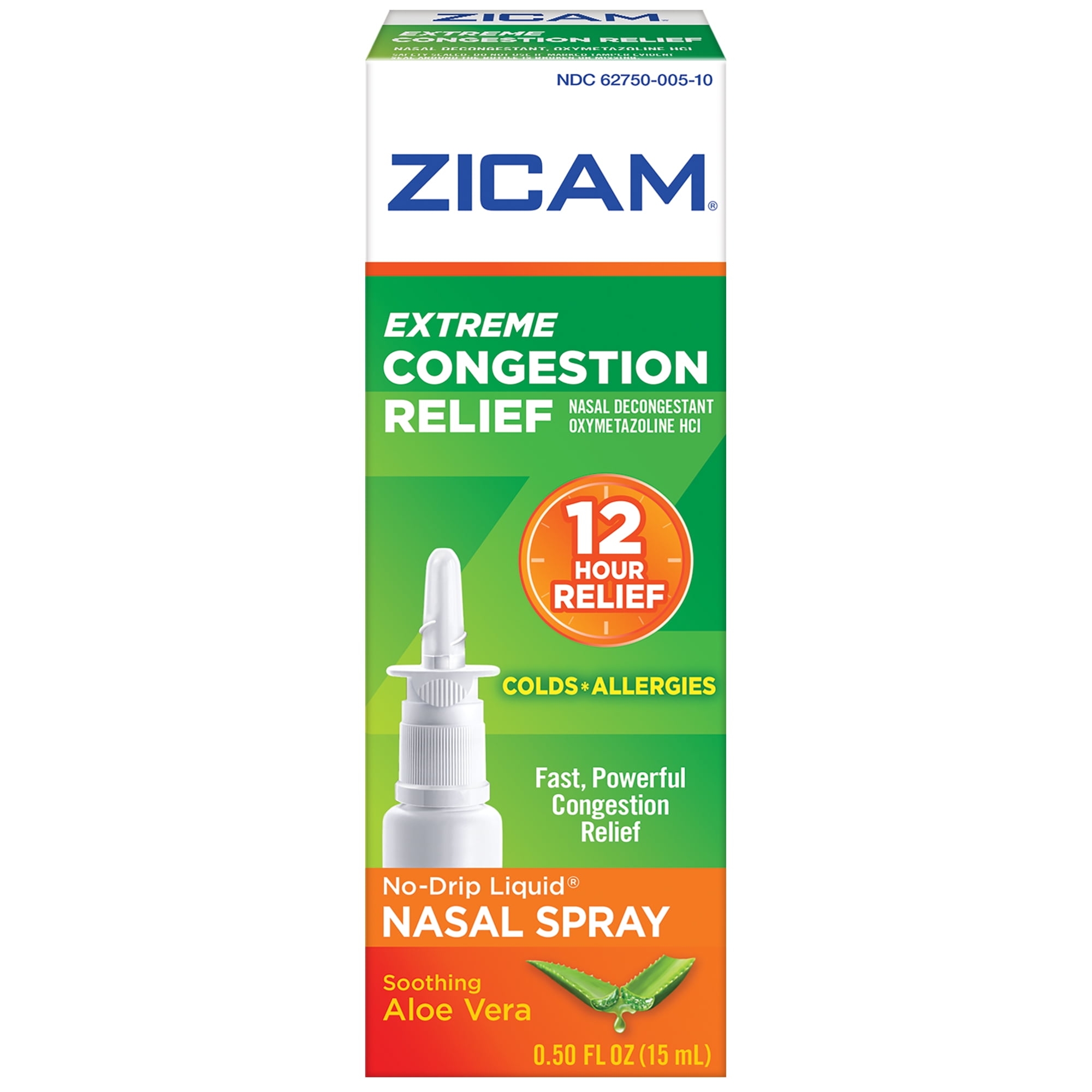 5 Pack Zicam Extreme Congestion Relief Liquid Nasal Spray 0.50oz Each
