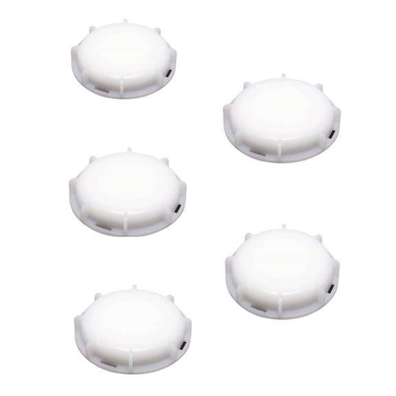 5 Pack of 2" Fine Thread Tote Caps Industrial Grade 1/2" NPT 2" Gap