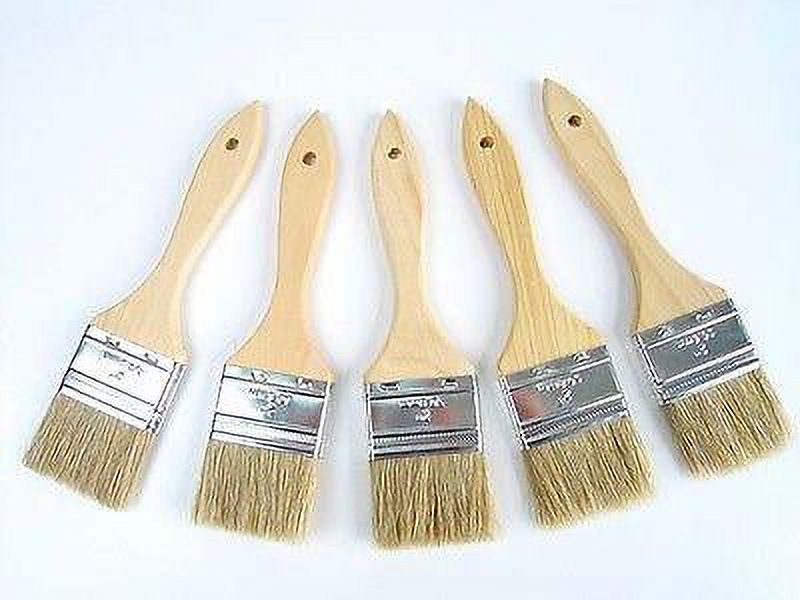 5 Pack of 2 Wide Disposable Throw Away Paint Brushes