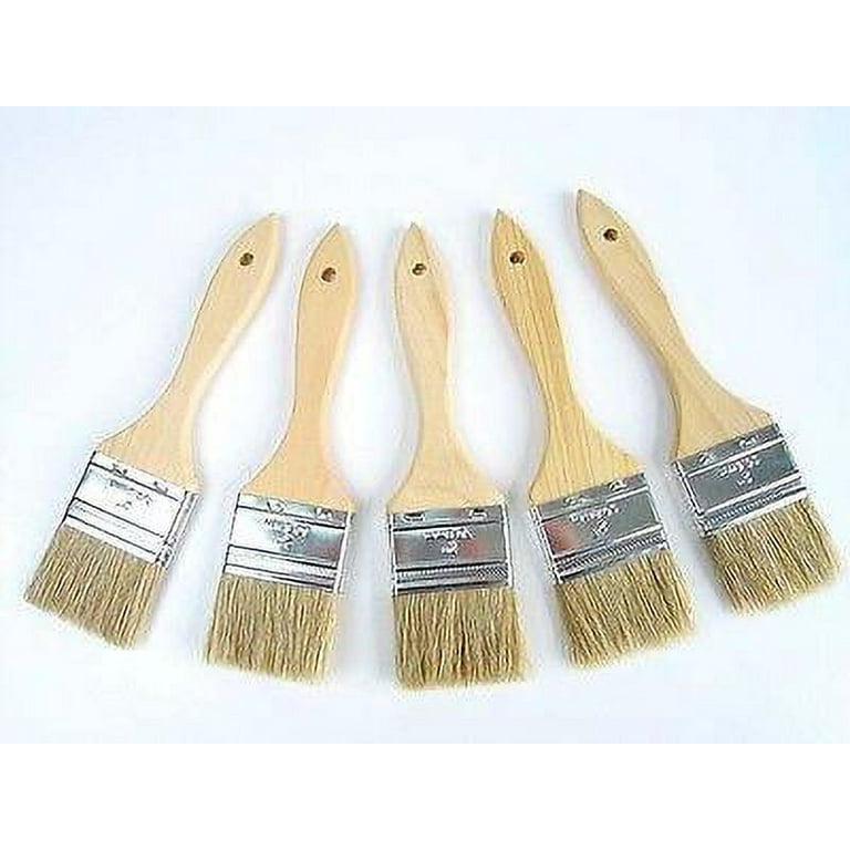 5 Pack of 2 Wide Disposable Throw Away Paint Brushes