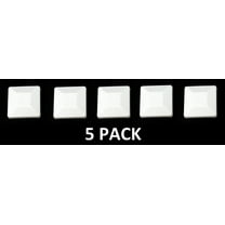5 Pack of 4x4 Plastic Fence Post Caps White (3-5/8"x 3-5/8")