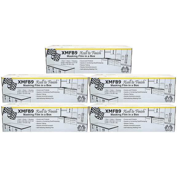 5Pack of 9' x 400' IPS XMFB9 Finish Line Painter's Plastic