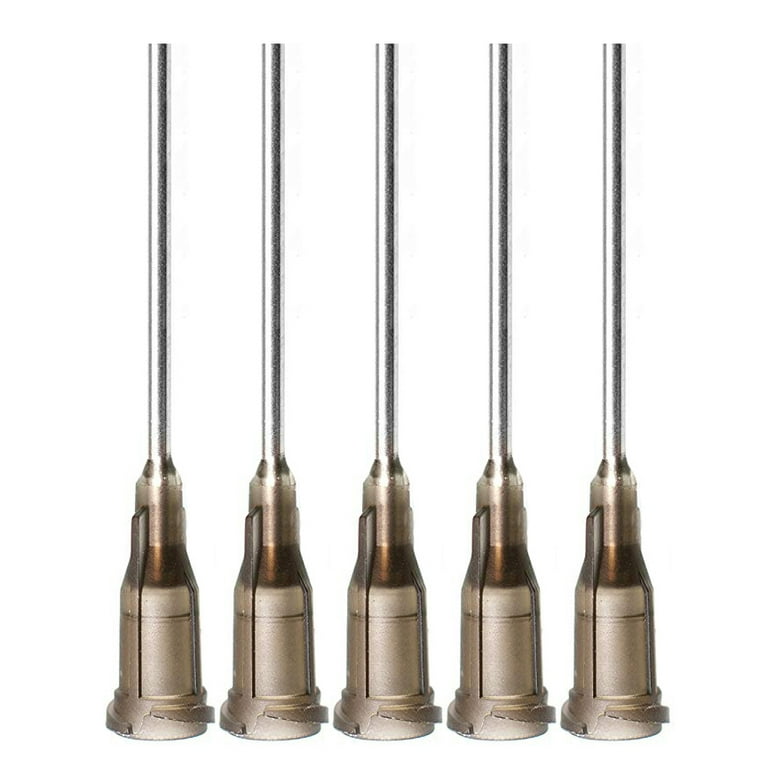 5 Pack Blunt Tip Syringes With Needles - Precision Dispensing For Glue, Resin, Ink & Crafts