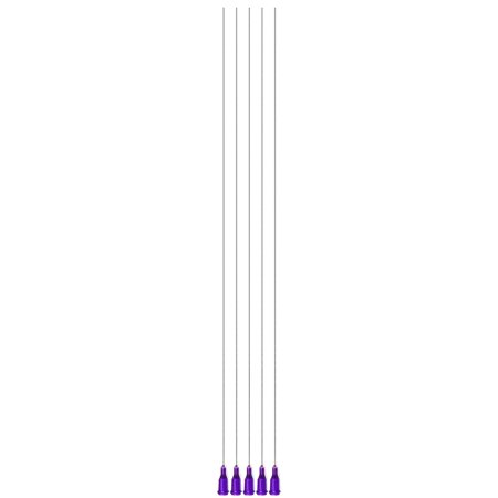 5 Pack of Blunt Tip Lure Lock Dispensing Fill, Industrial/Arts and Crafts Needles, 21 Gauge - Purple, 10" / 25.4cm