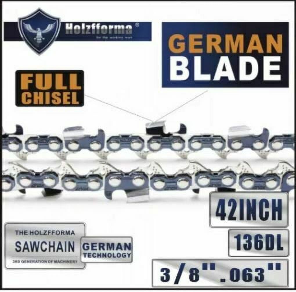 063 Forma 5 Pack of Holzfforma® 42inch 3/8 .063 136DL Full Chisel Chain Wagner ...
