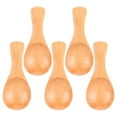 5Pack of Mini Wooden Spoons for Ice Cream, Seasoning, Sugar, Coffee, Tea Ideal for Kitchen