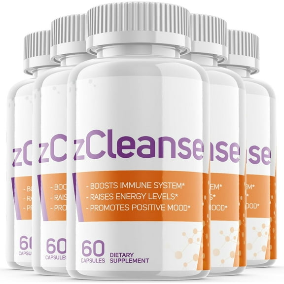 (5 Pack) zCleanse - Dietary Supplement for Joints, Focus, Memory, Clarity, Energy, Improved Sleep, Calm and Relax Mind - Advanced Formula for Overall Wellness - 300 Capsules